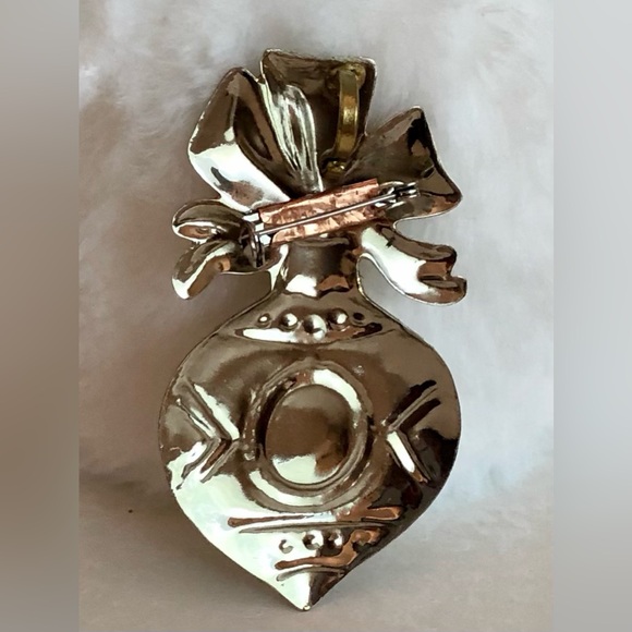 Vintage Mixed Metals Ornament Shape Brooch/Pendant - Picture 2 of 11